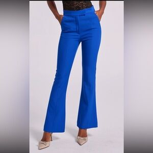 Generation Love Vibrant Crepe Cobalt Blue Flare Pants | size 14